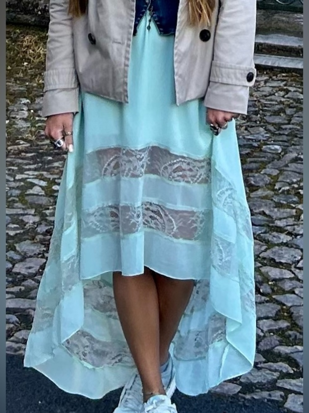 Lulu’s Lace High-Low Skirt